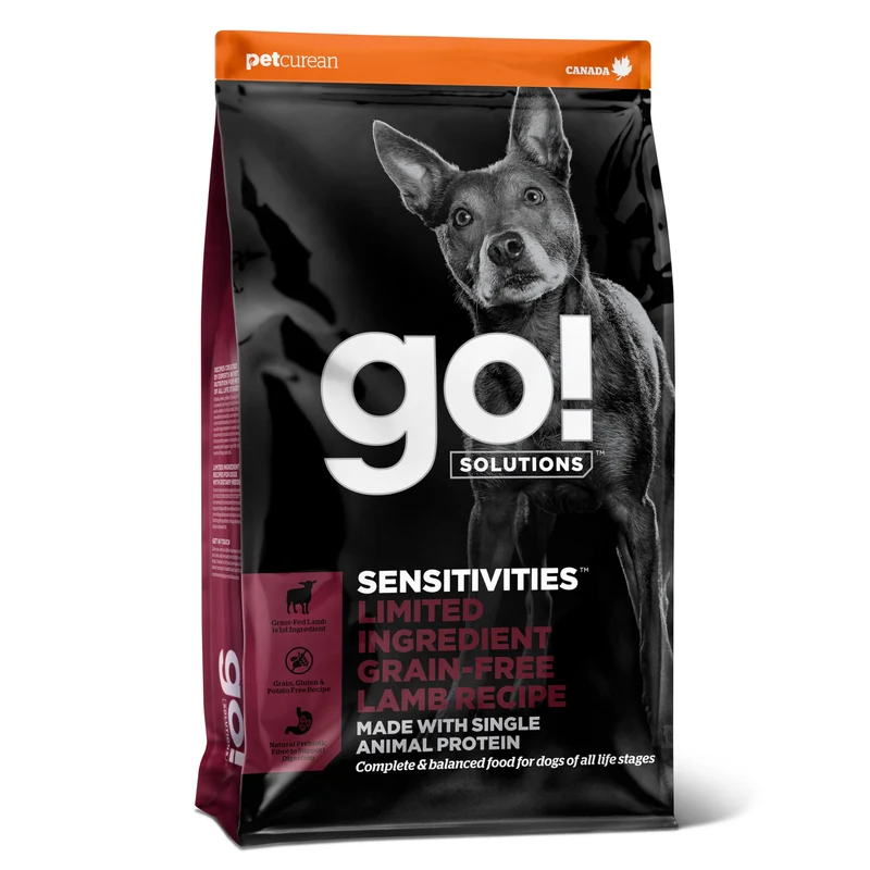 Go! Solutions Sensitivities – Croquettes d’agneau sans poulet, sans céréales, pour chiens sensibles (3,5 lb)