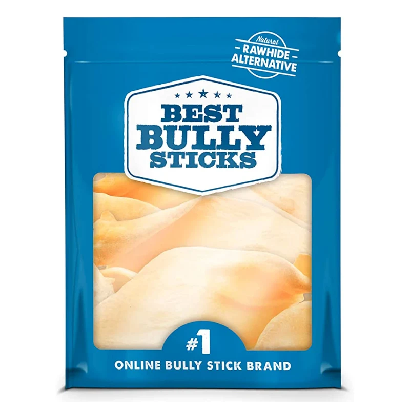 Best Bully Sticks Oreilles de Boeuf Épaisses pour Chiens – Pack de 12 – Naturel, Nourri à l’Herbe, Ingrédient Unique