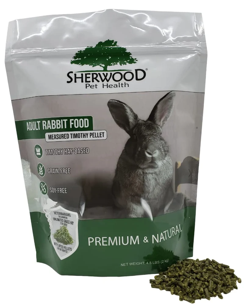 Sherwood Pet Health: Alimentation Lapin Adulte au Foin Timothy – Granulés Sans Céréales ni Soja, 4,5 lb