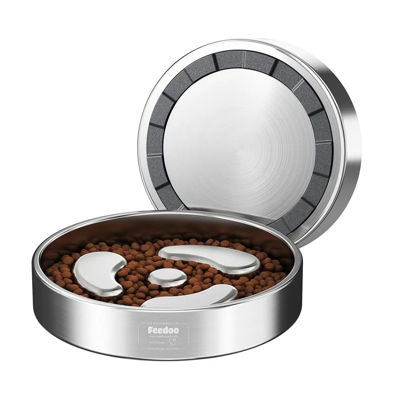 Feedoo Bol ralentisseur pour chien – 1 tasse, inox 304, puzzle, base antidérapante, lave-vaisselle