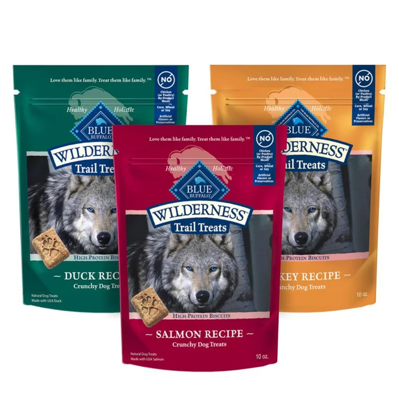 Blue Buffalo Wilderness — Pack de friandises pour chien (Canard, Dinde & Saumon)