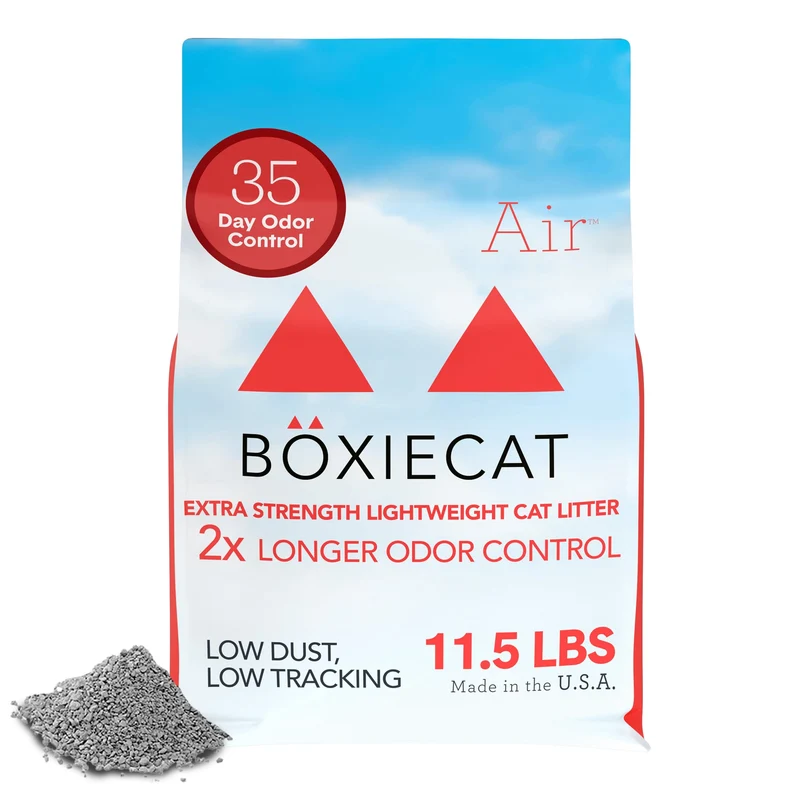 Boxie Extra Strength Litière pour Chat – Contrôle d'Odeurs 35 Jours, Légère et Agglomérante, 5,2 kg (11,5 lb)