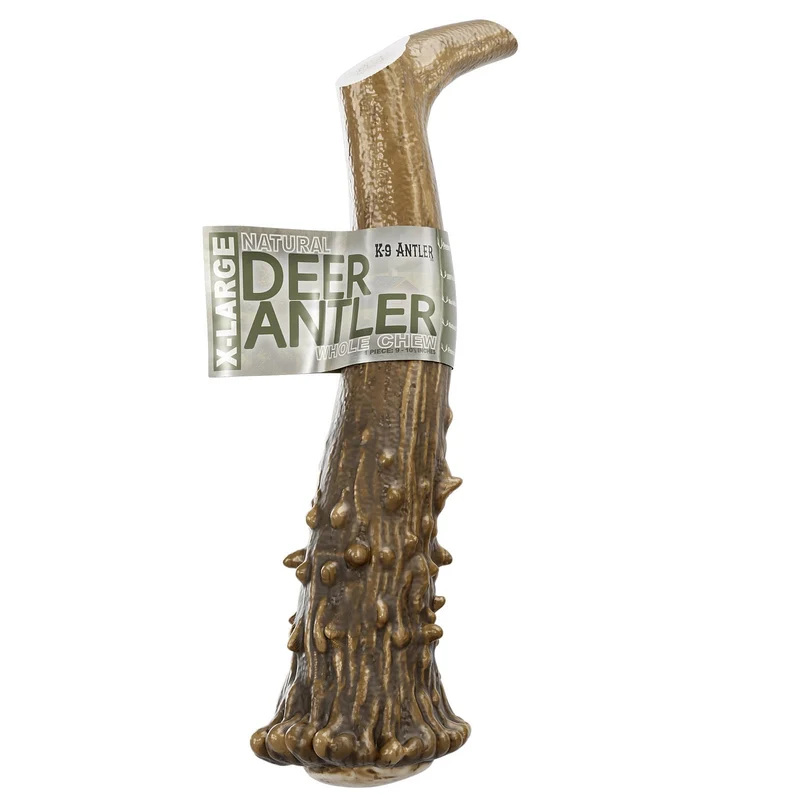 K-9 Antler Co. Corne de Cerf pour Chiens – Extra Large 9-10,5 Pouces | Mâchoire Durable