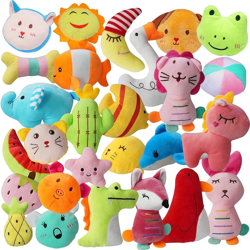 YUNKINGDOM 27-pack Jouets Sifflets pour Chiots – Peluches Variées pour Petits Chiens