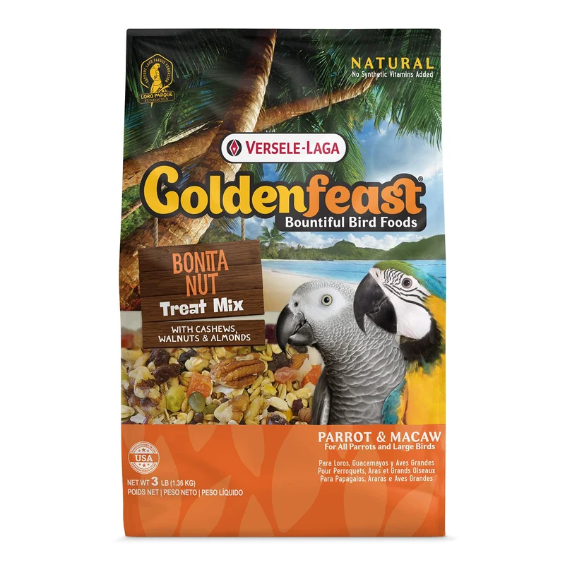 Versele-Laga Goldenfeast VL Bonita Nut Treat Mix — Mélange naturel pour perroquets, 3 livres
