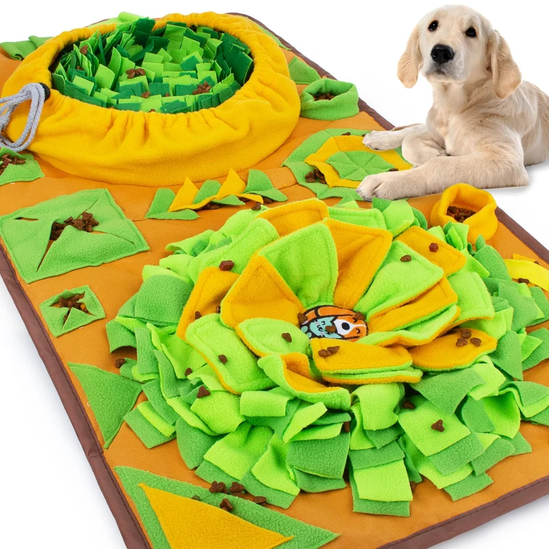 AWOOF Tapis Snuffle pour Chien Grand – Jeu Alimentaire Interactif 88×50 cm, Anti-Dérapant, Facile à Nettoyer
