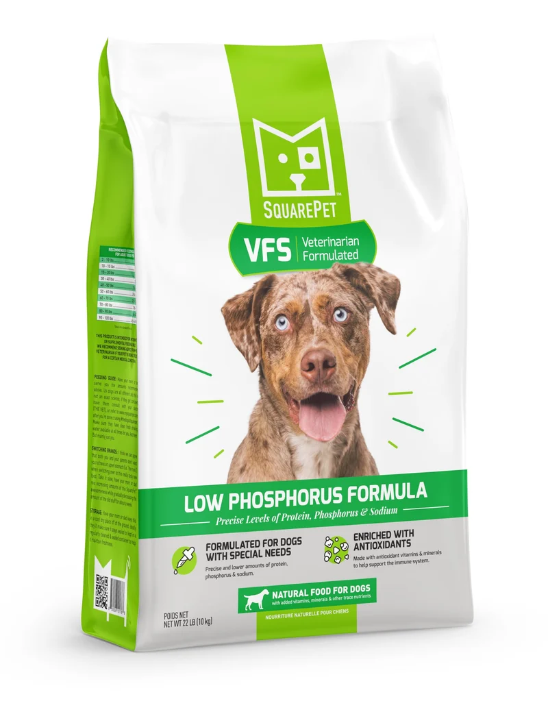SquarePet VFS Formule Faible Phosphore pour Chiens – Dinde et Œufs Entiers, 4,4 lb