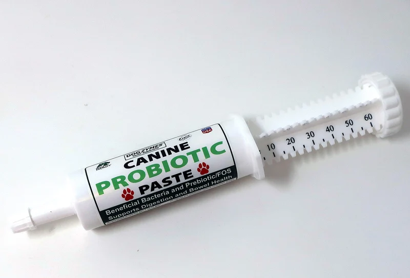 Dogzymes Pâte Probiotique Canine – 2,3 milliards CFU/g, Bactéries Bénéfiques et Miel Biologique en Poudre (60 g)