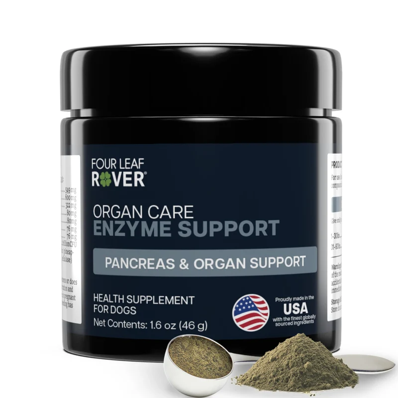 Four Leaf Rover Digest – Soutien digestif pour chiens avec enzymes et probiotiques, formulé par un vétérinaire