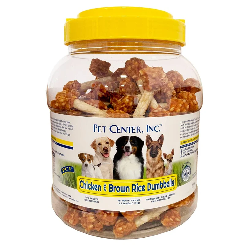 PCI Pet Center Inc. Haltères poulet et riz brun — Friandise chien adulte 1,13 kg