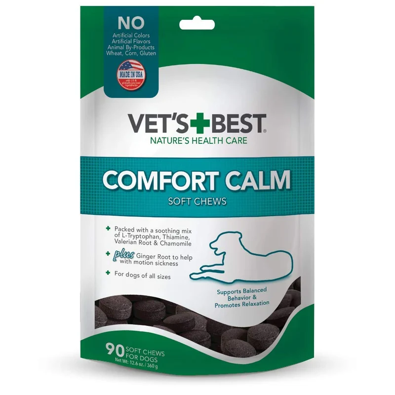 Vet’s Best Comfort Calm – Friandises Molles Calmes pour Chiens | Soutien à l'Équilibre et à la Relaxation – 90 jours