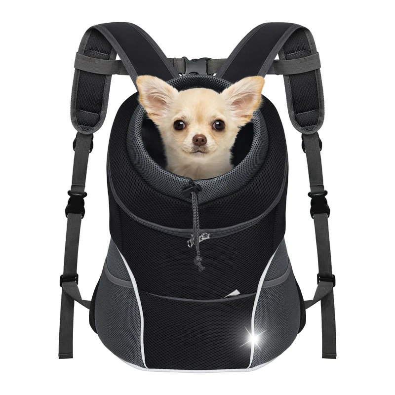 YUDODO Sac Porte-Chien Devant – Porte-Chien Respirant et Réglable (Noir, M)