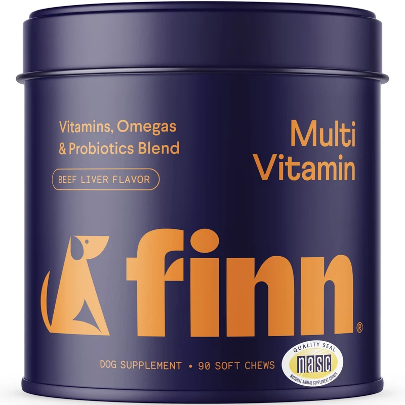 Finn All-in-1 pour Chiens – Multivitamines Quotidiennes avec Probiotiques et Oméga, 90 Friandises