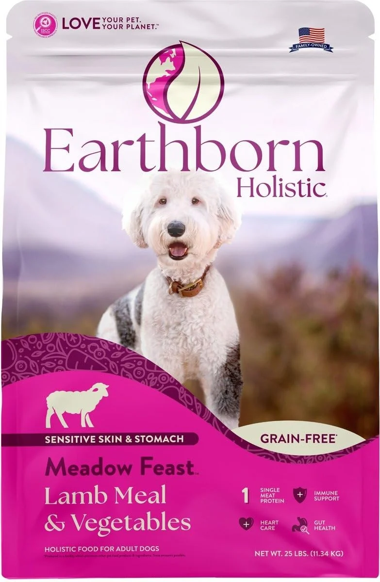 Earthborn Holistic Festin des Prairies – Croquettes Sans Céréales pour Chien à l’Agneau, 4 lb