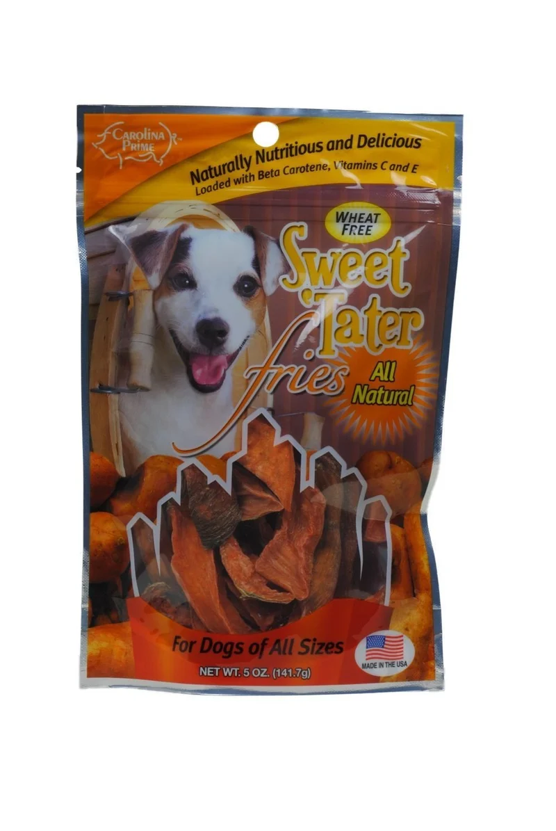 Carolina Prime Pet 45031 Frites Douces de Patate Douce – Friandises pour Chiens, 1 Sachet, Taille Unique, Marron