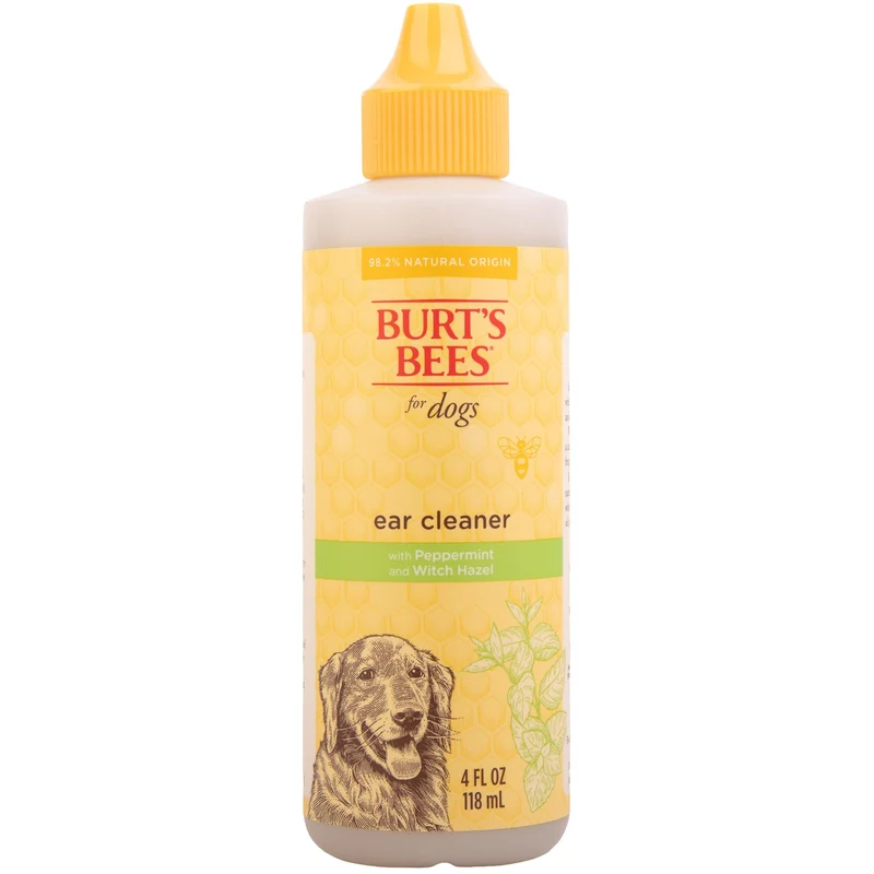 BURT'S BEES FOR PETS Nettoyant d'oreilles pour chiens – Menthe poivrée et hamamélis – 99,7% origine naturelle – 118 ml