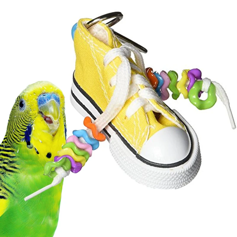 Beaker Sneaker SB719 – Jouet pour Oiseaux en Toile Colorée (6 po x 2 po) | Super Bird Creations
