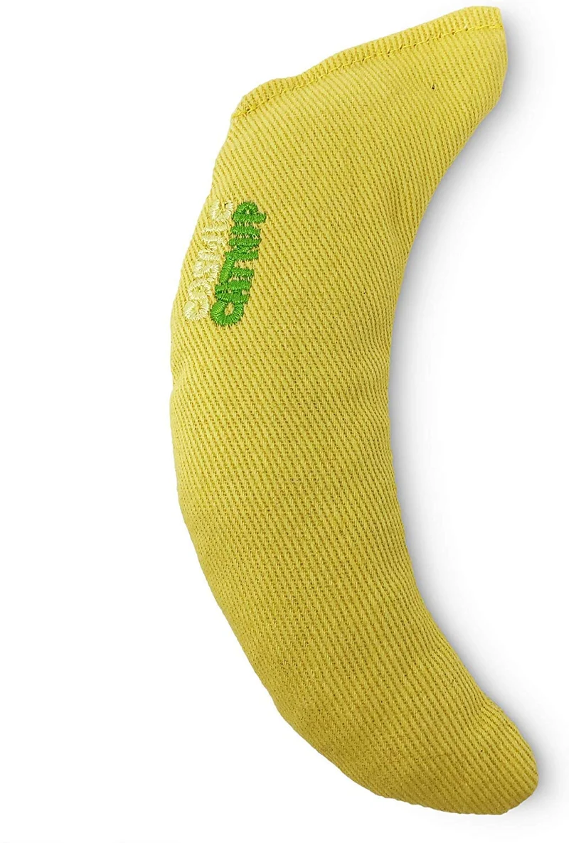 Cosmic Catnip — Jouet Banane rempli de cataire à 100% (Taille unique, Jaune)