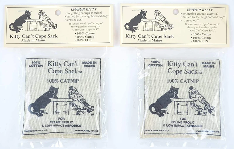 Back Bay Pet — Sac jouet pour chat en coton 100% et herbe à chat