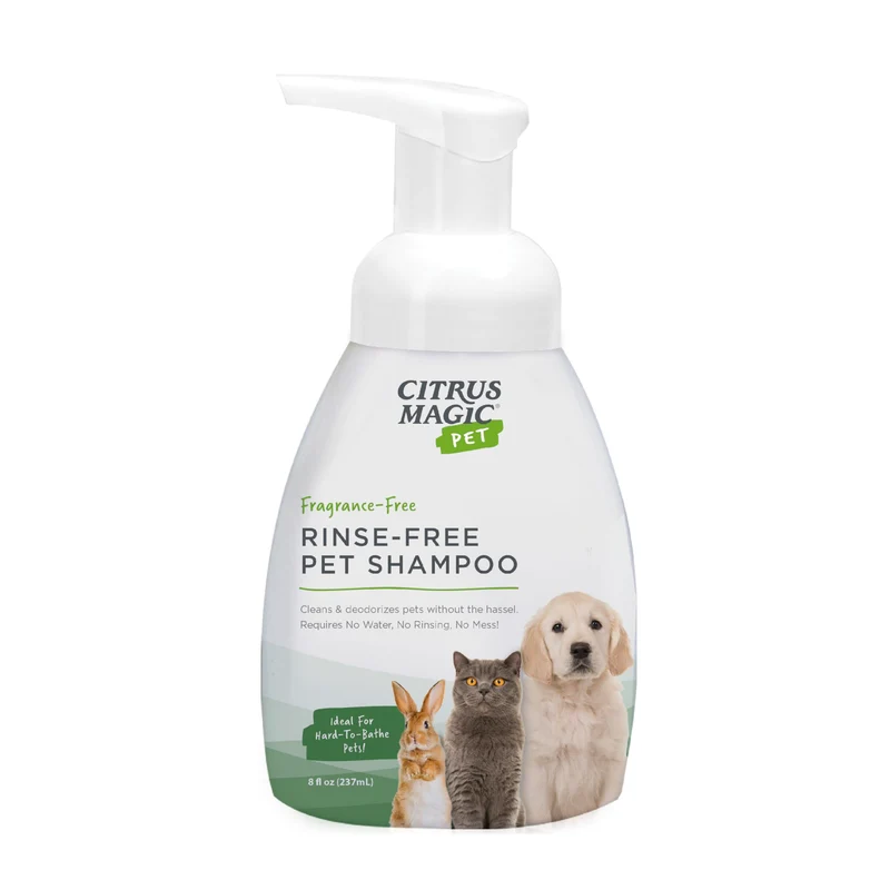 Shampoing pour animaux sans rinçage Citrus Magic – 236 ml, nettoyage doux et déodorisation