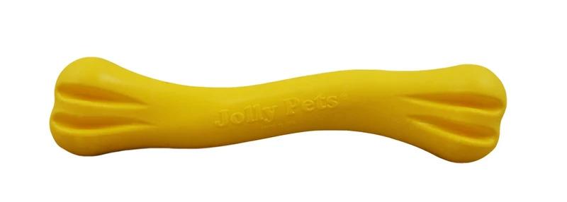 Jolly Pets Jolly Bone – Petit Jaune, jouet flottant et résistant pour petits chiens