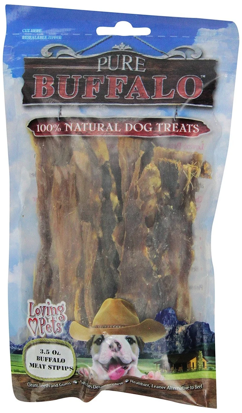 Loving Pets Steaks de Poumons de Buffle Pur – Friandises pour chien sans céréales