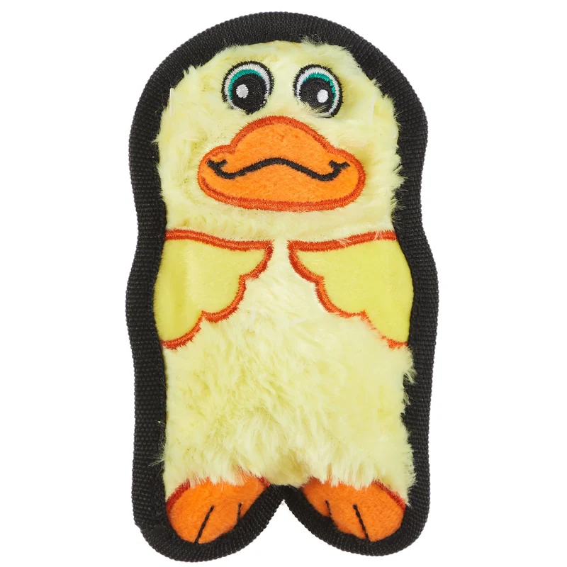 Outward Hound Durablez Minis – Jouet Canard Peluche Interactif Sans Rembourrage, Sifflets Géants pour Chiots et Petits Chiens (6 pouces)