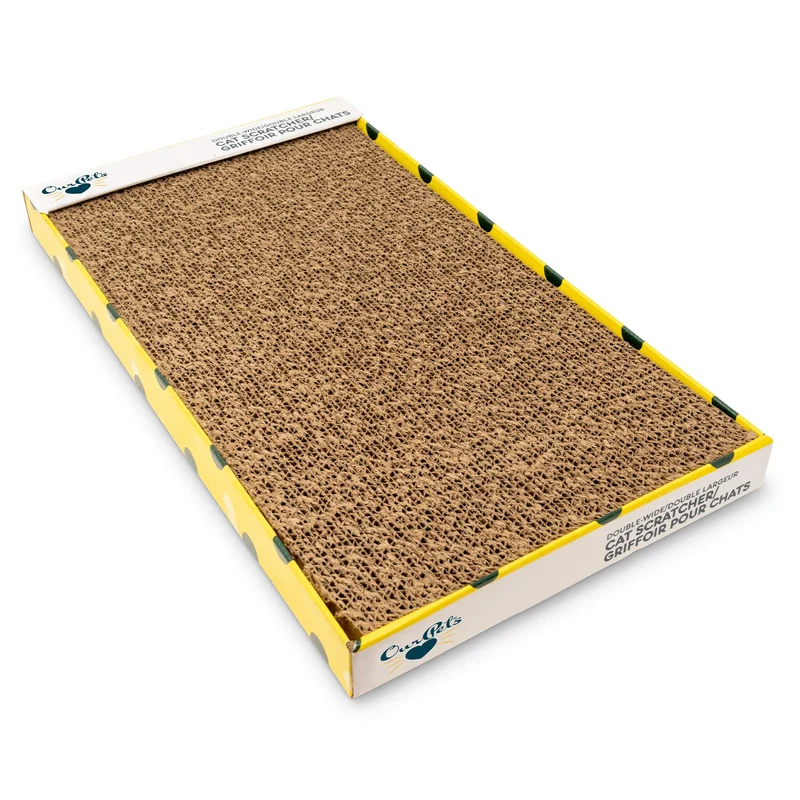 Our Pets Cosmic Cat Scratcher – Grattoir pour Chat, Catnip Nord-Américain Inclus, Surface Réversible 18,13 x 10,13 x 1,25 po