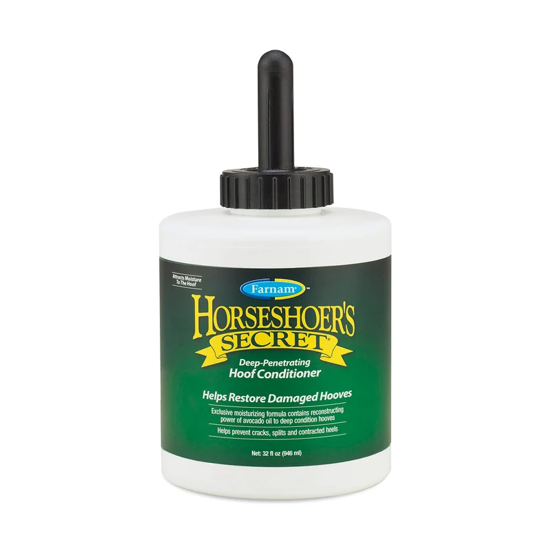 Farnam Horseshoer's Secret Huile Sabots – Hydratation Profonde, Prévention Fissures et Talons Contractés, 32 Oz