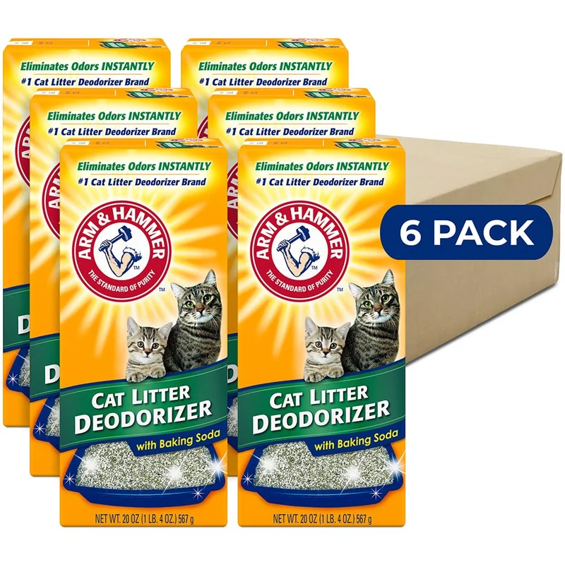 ARM & HAMMER Désodorisant Double Duty pour litière féline – 20 oz, lot de 6
