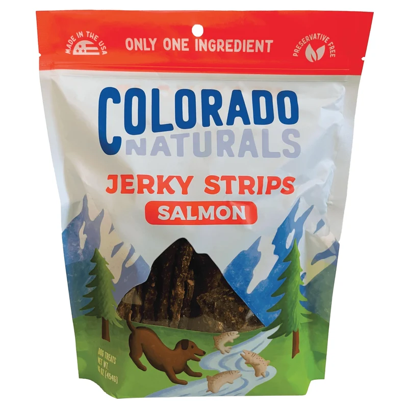 Colorado Naturals Friandises de Saumon Séché pour Chien – 100% Naturel, Fabriqué aux États‑Unis, Sans additifs ni conservateurs – Saumon sauvage d'Alaska, riche en Oméga-3