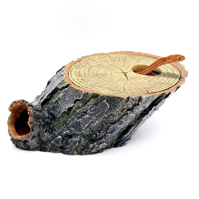 RelAQCC Caverne Tronc d'Arbre pour Terrarium — Refuge et Zone de Repos