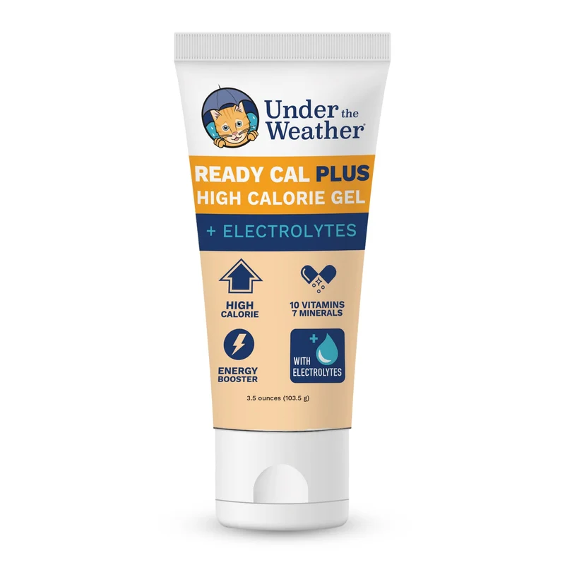 Under the Weather Gel Électrolytes pour Chats — Supplément Hypercalorique Vet Formulé | Aide potentielle à la Prise de Poids et Énergie | Tube 100 ml