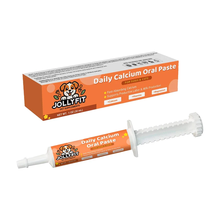 Jollyfit Calcium Oral pour Chiens et Chats – Absorption rapide, soutien travail et lactation – 30 ml
