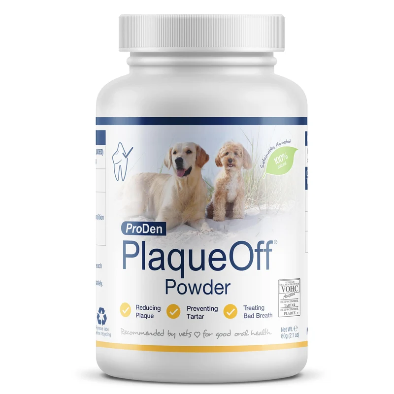 ProDen PlaqueOff Poudre – Hygiène Dentaire Naturelle pour Chiens et Chats (60 g)