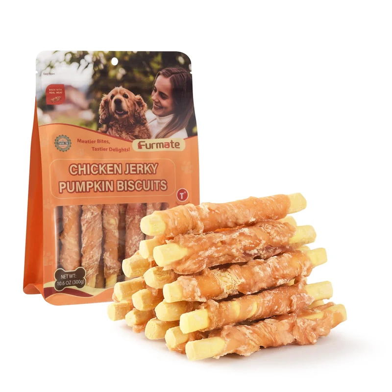 Furmate – Friandises Chien Citrouille et Poulet, Faible Gras, 300 g