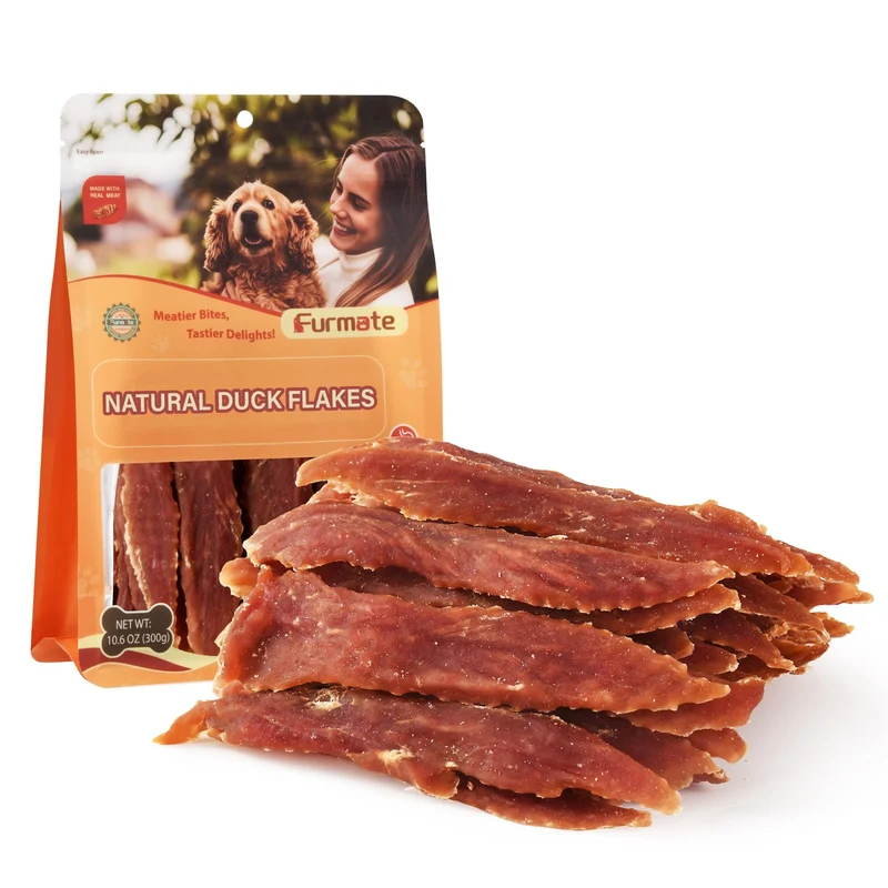 Furmate Canard Jerky Tenders – Friandises pour chiens, 1% Taurine, Haute Protéine, Sans Gluten, 10,58 oz