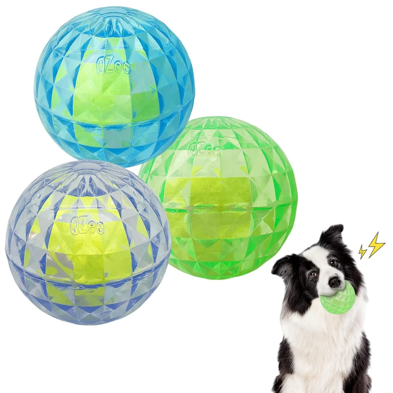 Jatmira Balles Siffleuses pour Chiens – Lot de 3, Jouets Interactifs et Durables