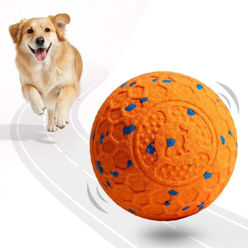Fsitego Balle Chien Interactive Auto-Roulante – Pour Chiens Agressifs, Recharge Type-C, Lavable