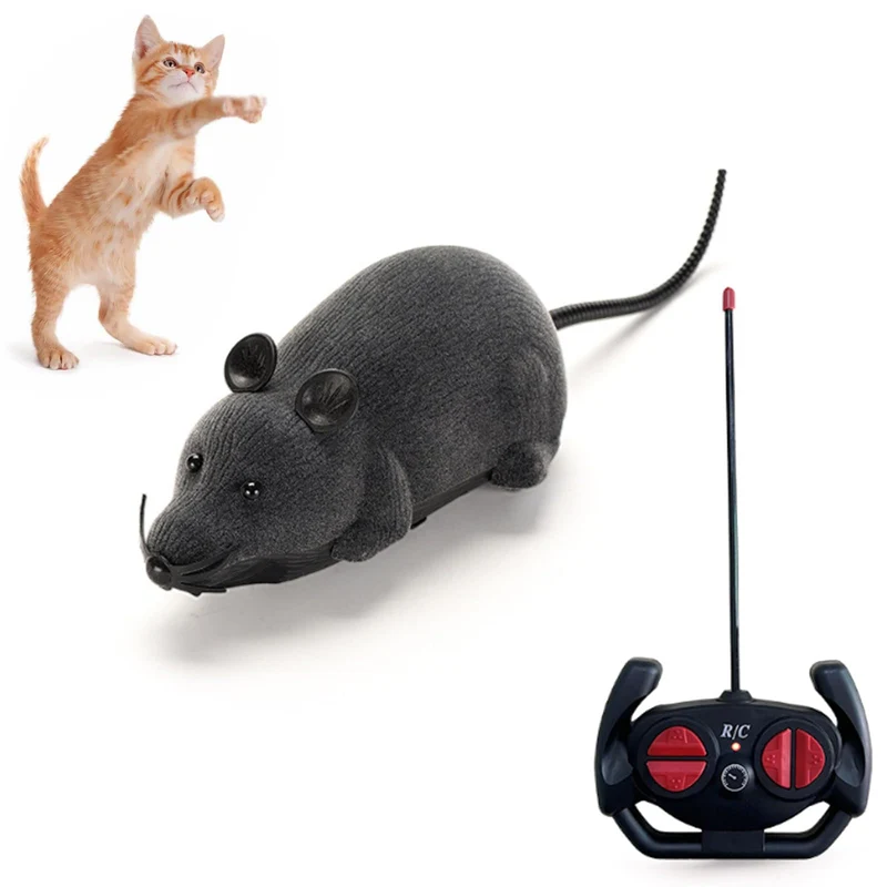 Pixibond Souris RC Réaliste Télécommandée pour Chats – Jouet Interactif Gris