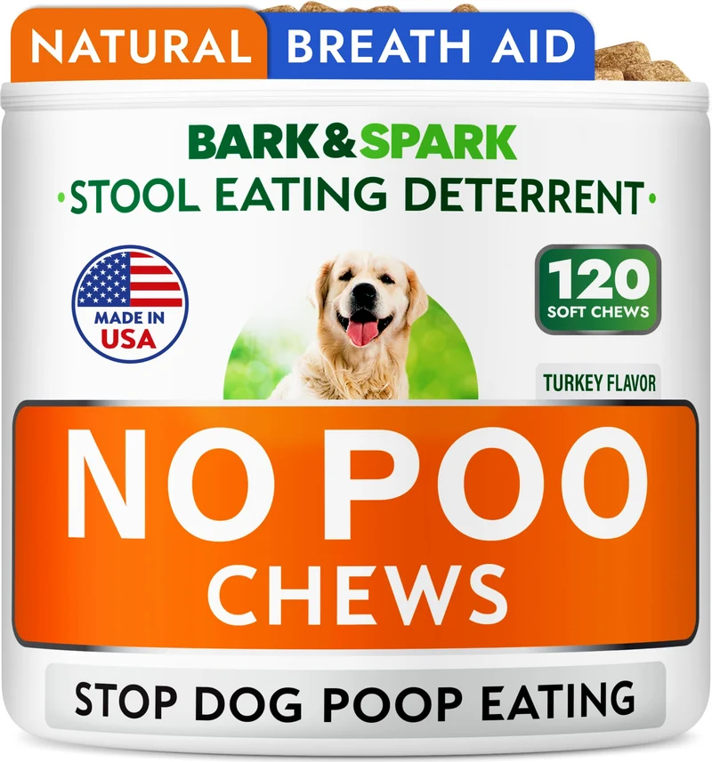 BARK&SPARK – Friandises anti-coprophagie pour chiens avec probiotiques et enzymes digestives