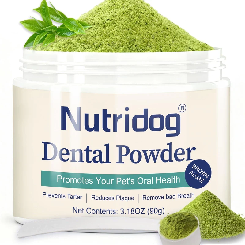 Poudre Dentaire Nutridog pour Chiens et Chats – Haleine Fraîche & Plaque – 90 g