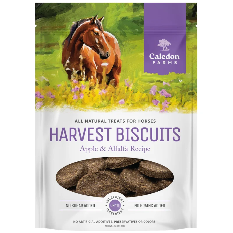 Caledon Farms Harvest Biscuits – Pomme & Luzerne, 900 g – Friandises pour Chevaux