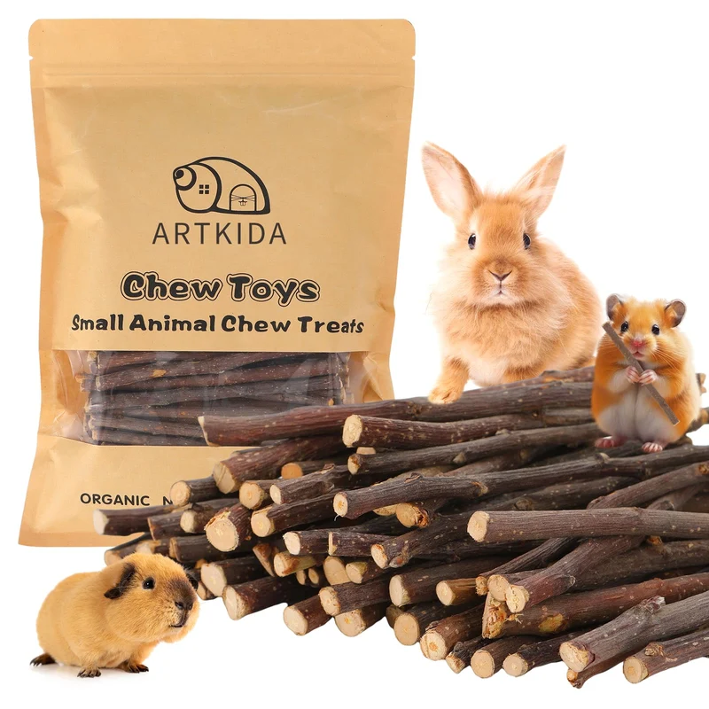 ARTKIDA | Bâtons de Pomme en Bois 900 g pour Petits Animaux