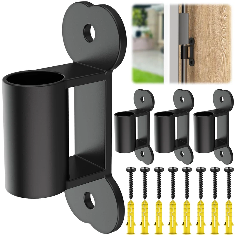 ForoGore ensemble 4 ancrages Clôture-Mur compatible FXW – Accessoires Playpen Chiens (Noir)