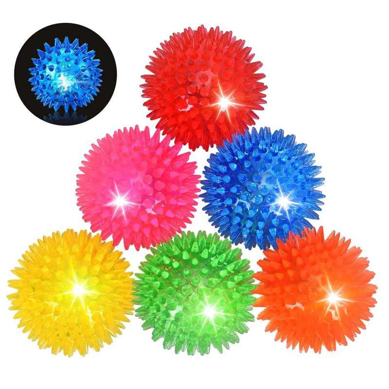 Novkin 6 Balles Lumineuses et Sonores pour Chien — Jouets Interactifs, Résistants et Flottants