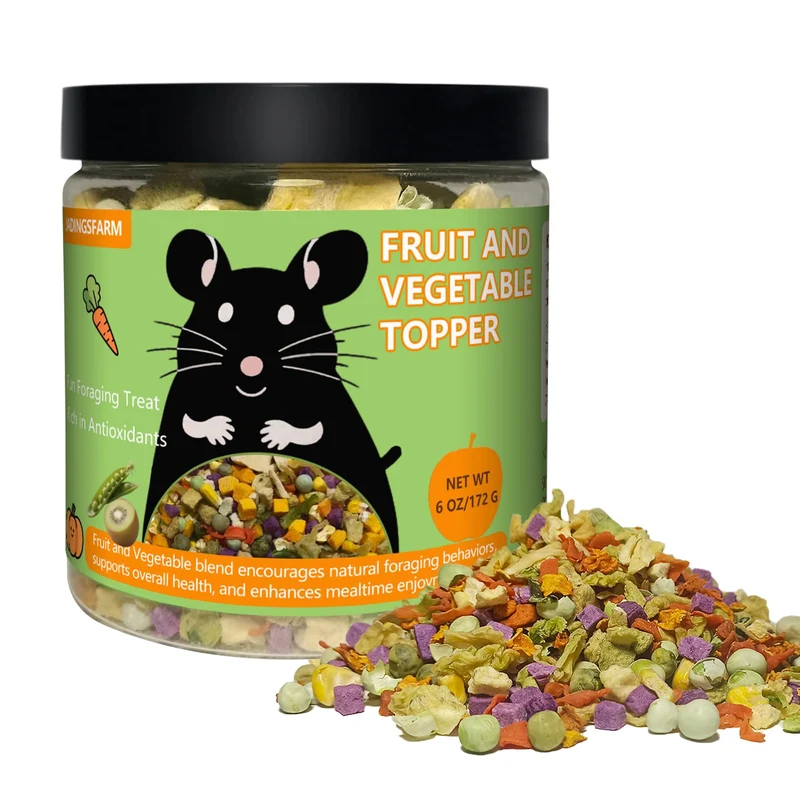 JADINGSFARM Nourriture naturelle pour hamster et gerbille – 6oz, riche en vitamines et minéraux pour hamster, gerbille, cobaye et chinchilla