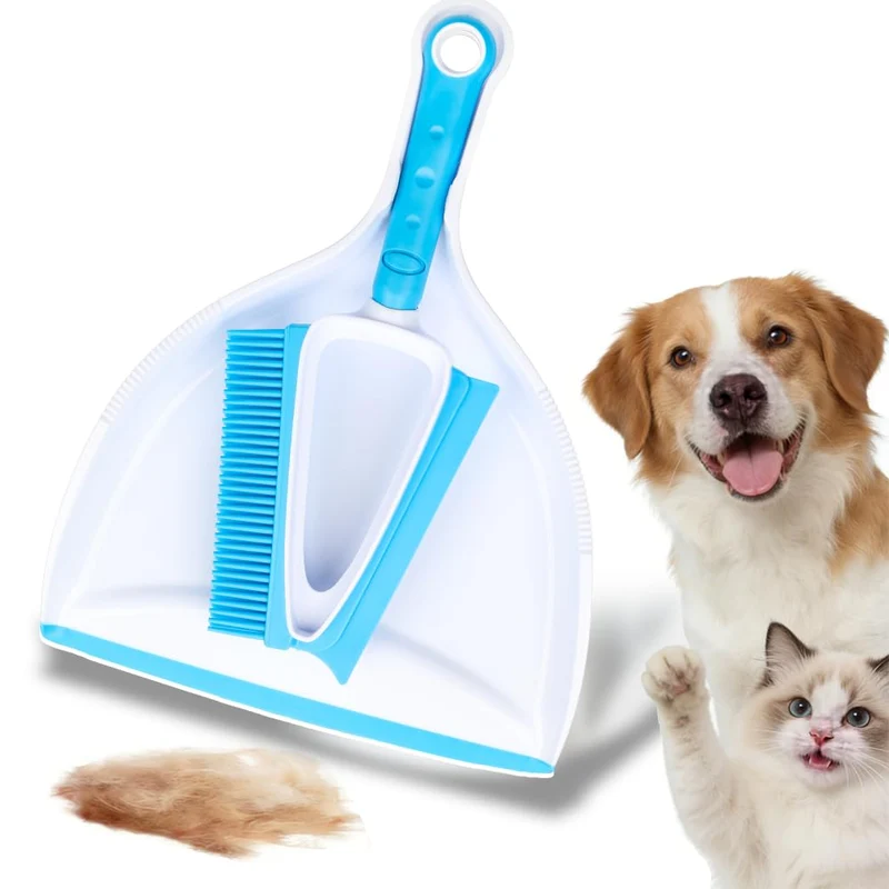 CHANHOO Brosse en caoutchouc pour animaux avec mini pelle – Élimination des poils pratique