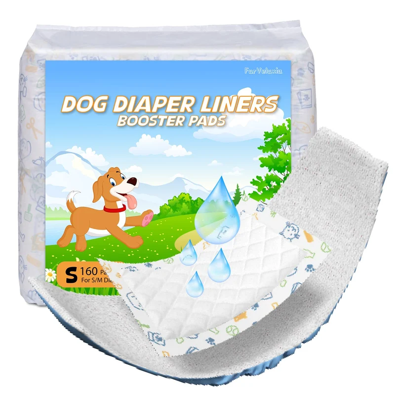 FurVeluxia Doublures pour Couches de Chien – 100 Pièces, Absorption Supérieure, Pour Mâle et Femelle, Taille Standard