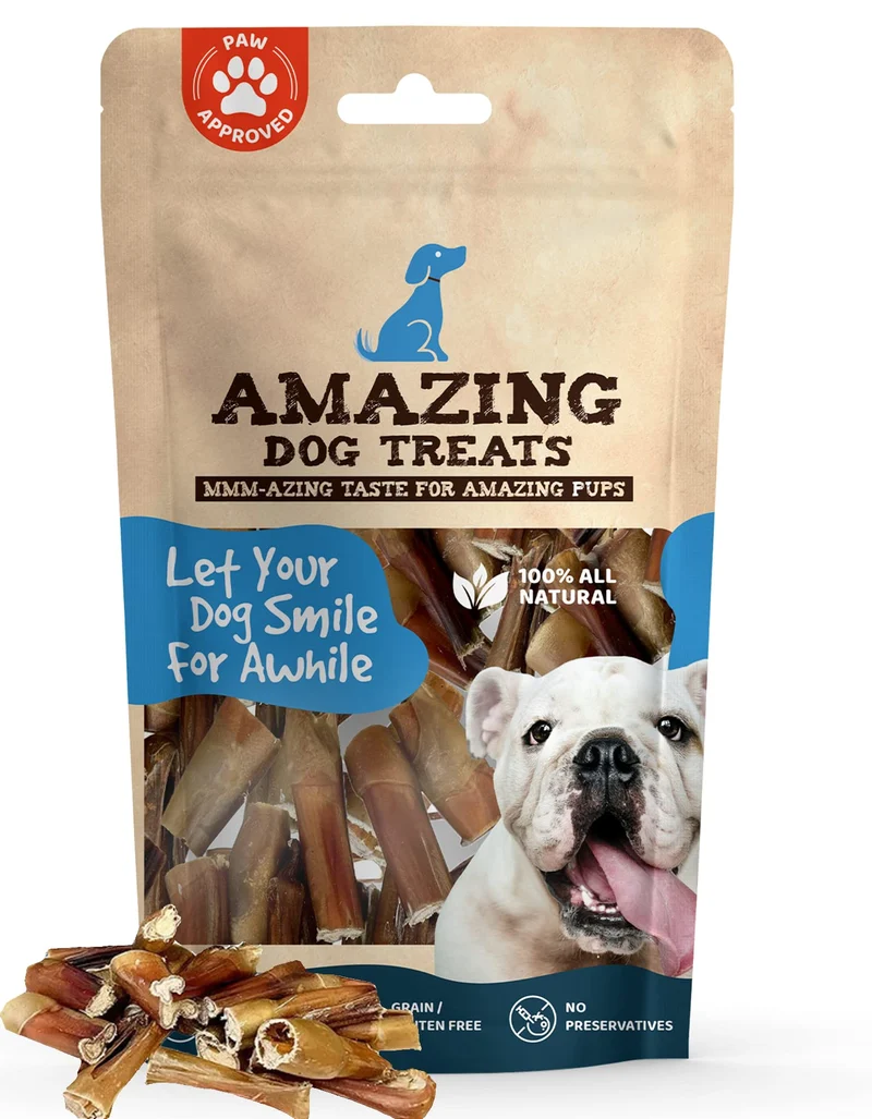 Amazing Dog Treats - Bâtons de Boeuf Bully Stick (2 lb) Friandises Premium pour Chiens, Digestibles